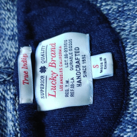Lucky Brand Knit Hoodie Small Blue - Picture 3 of 3